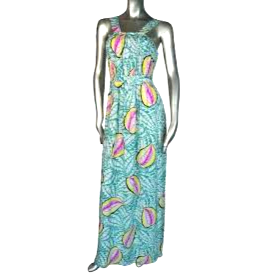 Bnwt Theory Women’s Sahara Caribbean Maxi Silk Lined Dress